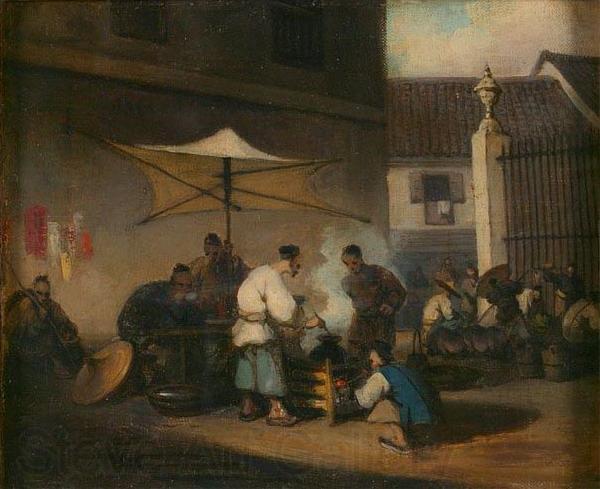 George Chinnery Chinese Street Scene at Macao Germany oil painting art